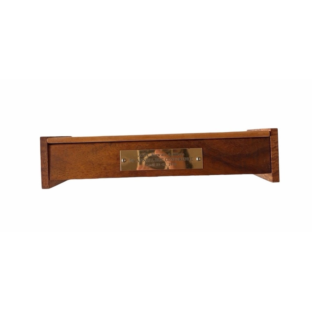 Curly Hawaiian Koa Wood Jewelry Box. Measures 8.5 x 4 x 2 Inches